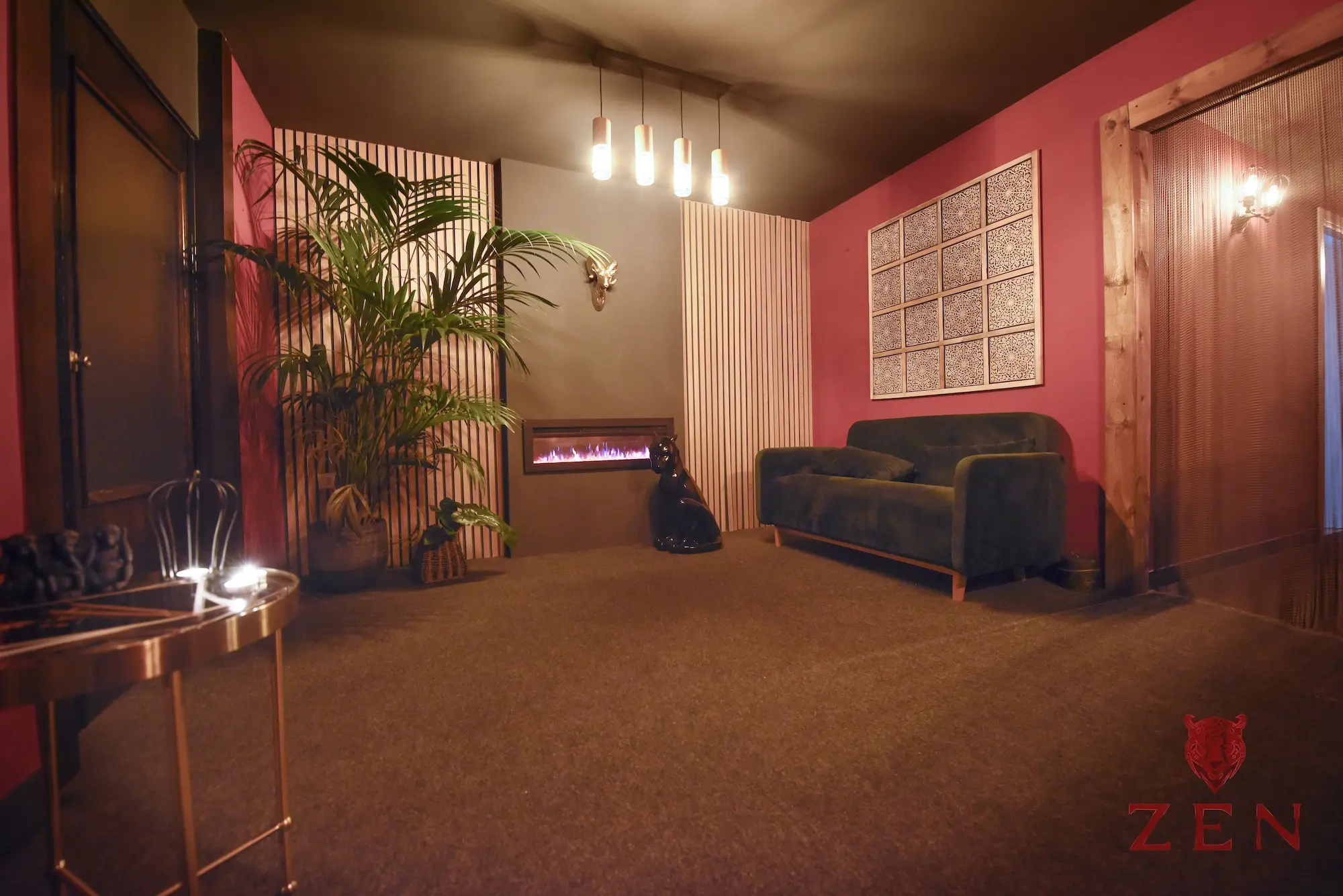 Intimate Zen space at the Barcelona massage studio